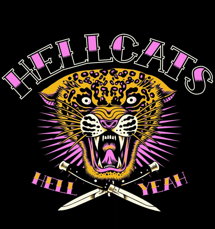 Hellcats look fierce in pink and black and are always ready to attack. They bring their chaotic jungle cat energy everywhere they go. No need to purr-suade you that our new logo is purrfection.
Want a sneak peek at the remaining logos a whole day before the rest of the world?  Become a patron at patreon.com/texasrollerderby